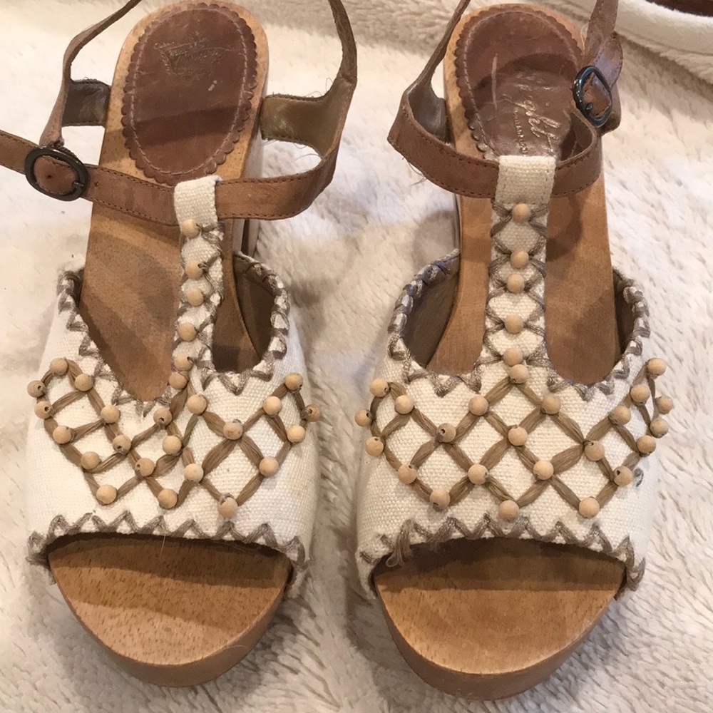 Miss Albright for Anthropologie wooden sandals